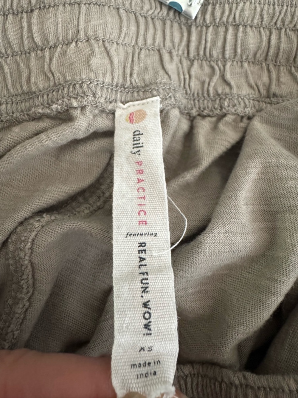 Anthropologie Daily Practice Harem Printed Jogger Pant XS Taupe Gray - Picture 8 of 9